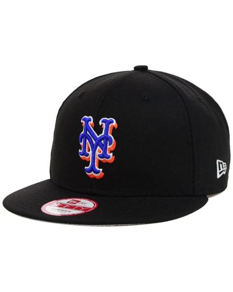 Ktz New York Mets Mlb 2 Tone Link 9fifty Snapback Cap In Black For Men