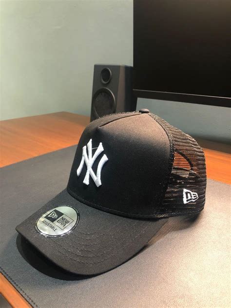 New York Yankees Mlb Trucker Mesh Black 9forty D Frame Cap Original