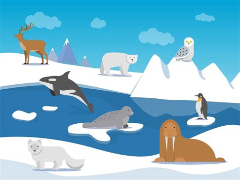 Arctic Landscape With Different Polar Animals By Onyx Thehungryjpeg