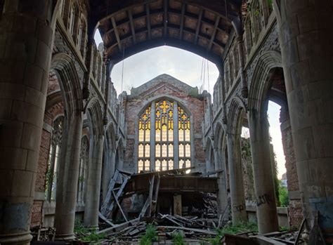 The Ruins Of A Gothic Masterpiece Abandoned City Methodist Church Of