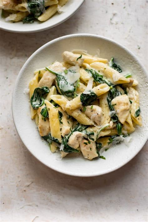 Creamy Chicken Spinach Pasta Salt And Lavender