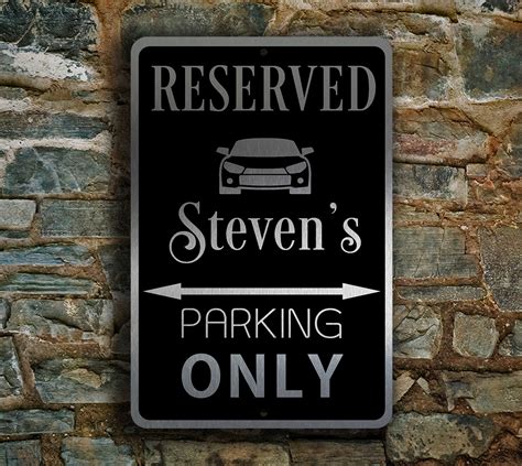 Personalized Reserved Parking Sign