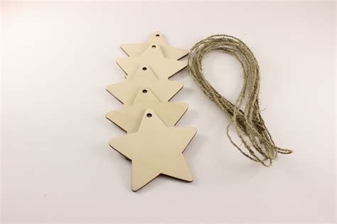 Pack Of 5 Wood Stars Christmas Stars Diy Christmas Decors Etsy