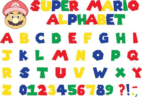 Super Mario Alphabet Super Mario Font Mario Fon Vector Etsy