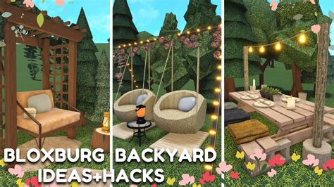 Bloxburg Backyardgarden Build Hacksideas Roblox Youtube