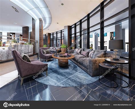 Contemporary Hotel Interior Design Hotel Lobby Rest Area
