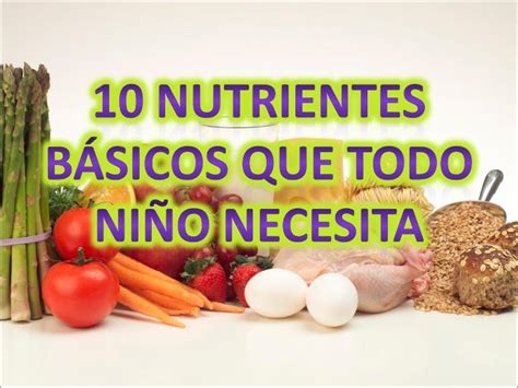 10 Nutrientes Básicos Que Todo Niño Necesita11