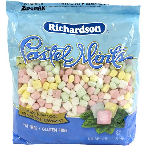 Richardson Kosher Pastel Mint Candy 64 Oz Bag