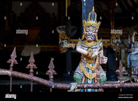Traditional Balinese Hindu God Or Demon Unclear Statue At Shrine In