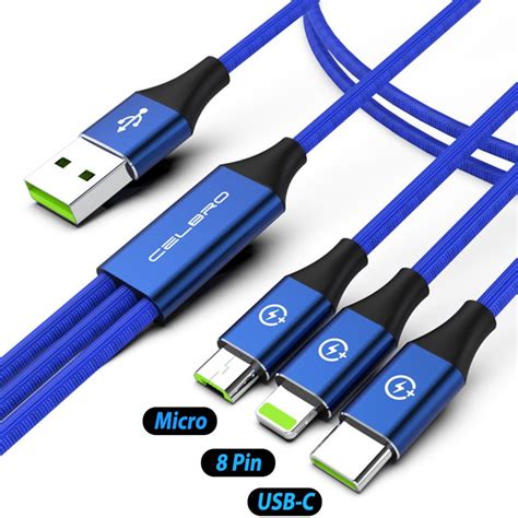 Usb Type C 3 In 1 Charging Cable Universal Multi Usb Phone Cable Cabo