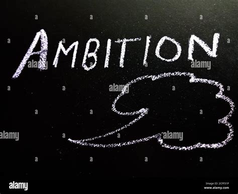 Ambition Word Displayed On Chalkboard For Learning And Awareness