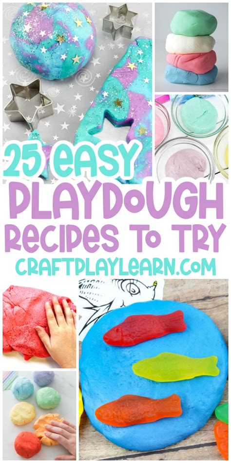 Easy Playdough Recipes To Make Craft Play Learn Playdough