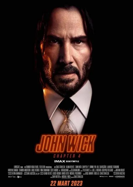 John Wick Chapter 4 2023 27x40 Movie Theater Poster Final Version