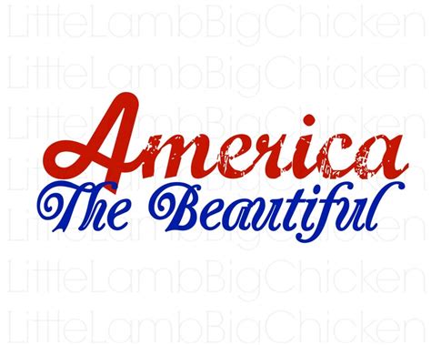 America The Beautiful Quote 4th Of July Quote Instant Etsy
