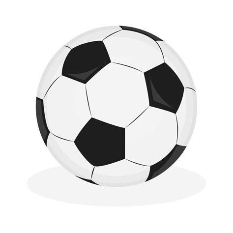 Cartoon Football Ball Isolated Soccer Ball On A White Background