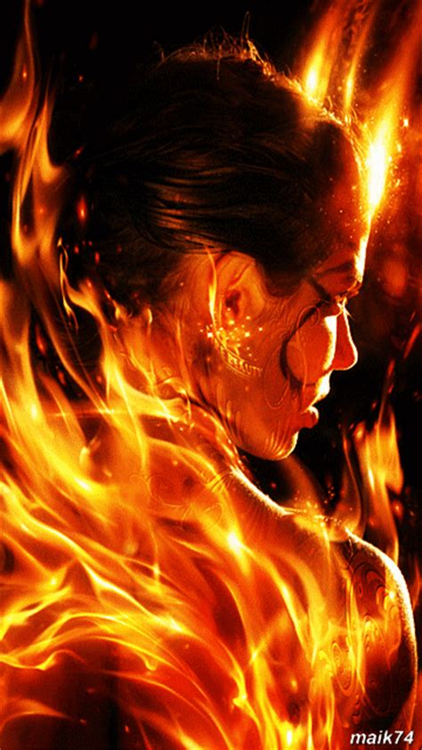 Flame Girl Hot