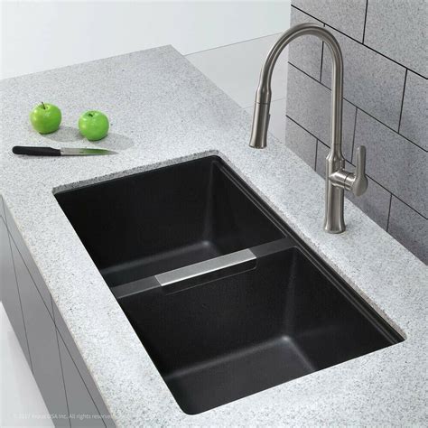 Kraus Undermount Kitchen Sink 33 In 5050 Double Basin Workstation