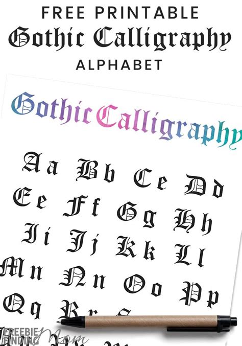 Free prinatble aphabet pages ~preschool alphabet letters trace. Learn to Write in Gothic Calligraphy (Alphabet Download For Free) | Calligraphy alphabet ...