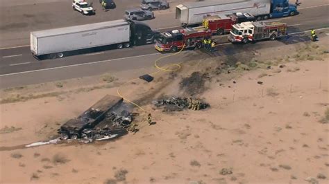 Woman Killed After Fiery Crash On Palmdale Road In