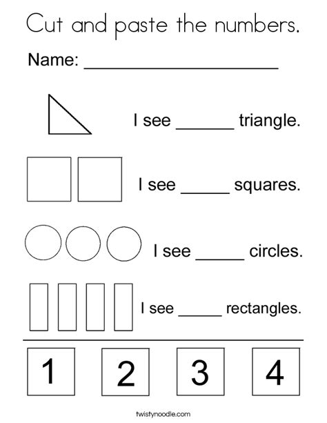 Numbers Cut And Paste Gallery