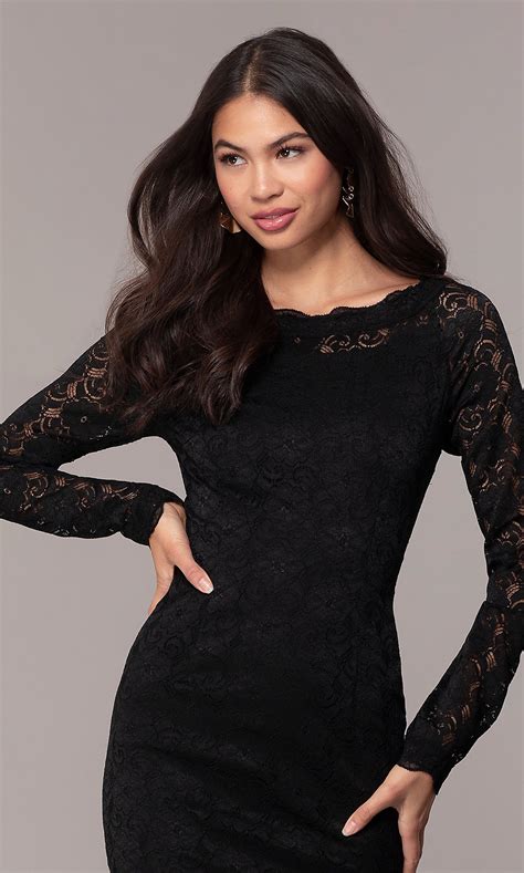 Black Lace Short Cocktail Party Dress By Simply
