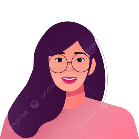 Avatar Woman Glasses Vector Avatar Woman Vector Png And Vector With