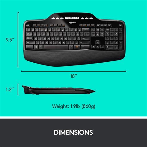 Logitech Mk710 Wireless Keyboard And Mouse Combo For Windows Qwerty Us