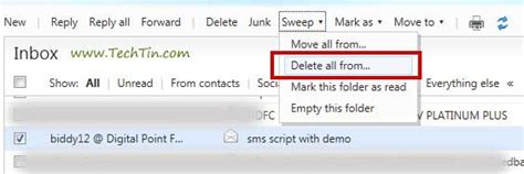 How To Delete All Mails From A Specific Sender In Hotmail Techtin