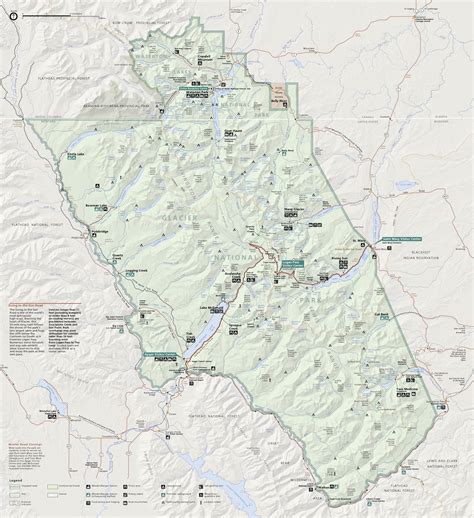 Printable Glacier National Park Map Printable Templates