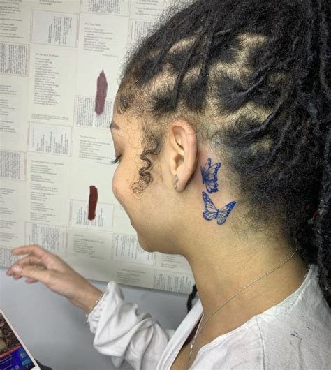 Tattoos Pin Kjvougee ‘ 🦋 Behind Ear Tattoos Tattoos Girly Tattoos