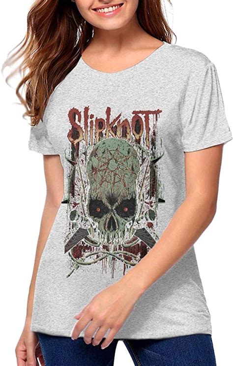 Lhjyhiguk Women Slipknot T Shirts Gray Clothing