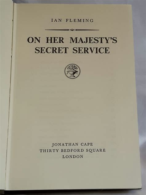 On Her Majesty S Secret Service First Edition In Wrapper By Fleming Ian Very Good Hardcover