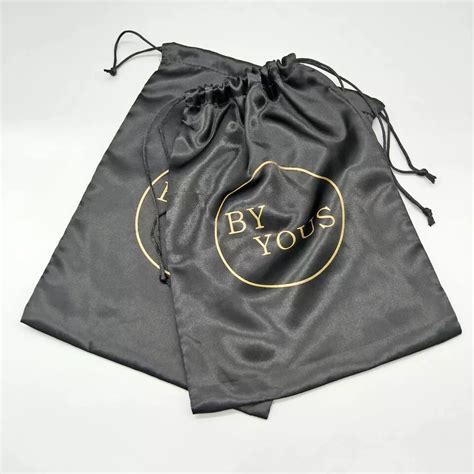 Custom Luxury Black Satin Hair Gift Dust Bag Thick Silk Satin Etsy