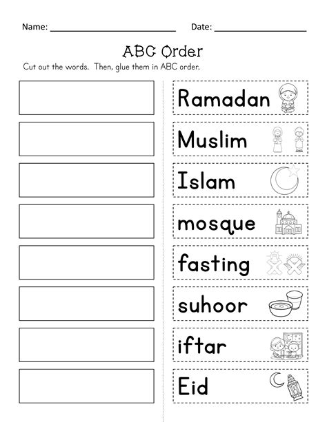 Eid And Ramadan Printable English Esl Vocabulary Worksheets Zohal