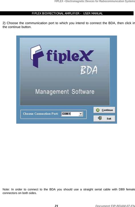 Fiplex Communications Bda S B Lc Esmr Bi Directional Amplifier User