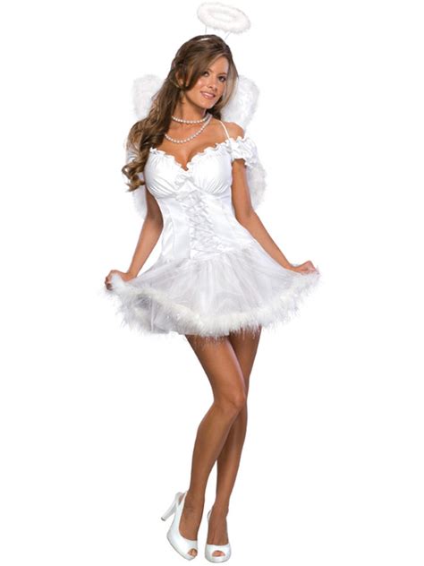 Womens Adult Heaven Sent White Angel Costume