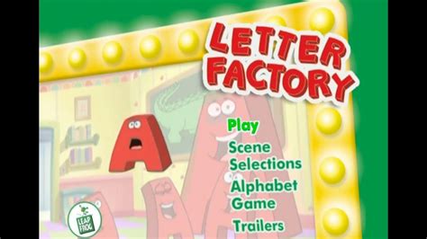 Leapfrog Letter Factory Dvd Menu And Previews Youtube