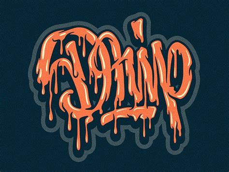 Custom Lettering Designs With Drips Runs And Splatters Lettering Design Graffiti