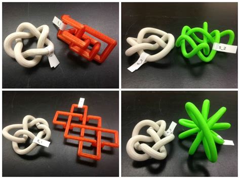 3d Printed Conformations Of Knots Through 7 Mathematics And Nature