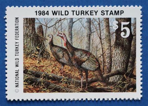 u s nwtf09 1984 national wild turkey federation wild turkey stamp ebay
