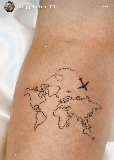 Tatuagem Mapa Mundi Tatuagem De Viagem Tatuagens De Mapa Tatuagem Mundo