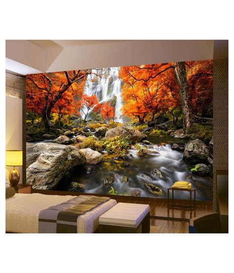 3d Photo Wallpaper Wall Mural River Waterfall Maple Nature Scenery Home Decor Buy 3d Photo