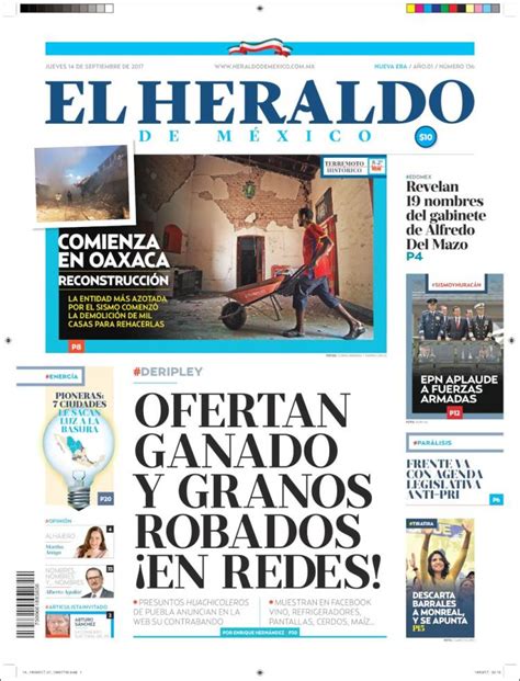 Periódico El Heraldo De México México Periódicos De México Edición