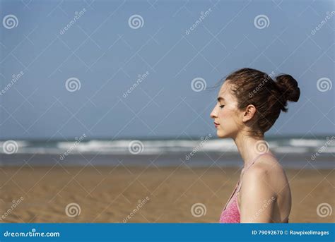 Yoga Meditation Concentration Peaceful Serene Relaxation Concept Stock