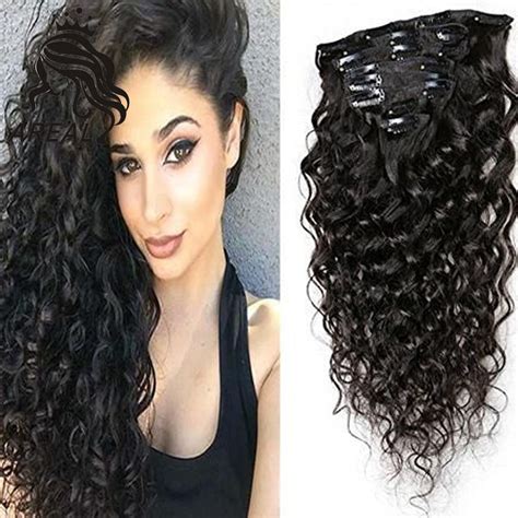 Deep Wave Curly Clip In Hair Extensions Human Hair Natural Remy Hair Extension Clip Ins Virgin