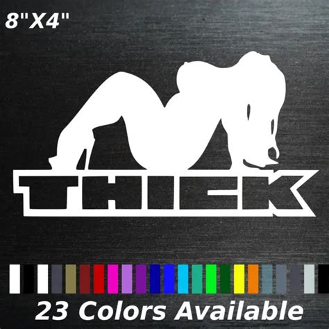 Thick Sexy Big Fat Chick Vinyl Decal Car Truck Sticker Mudflap Girl