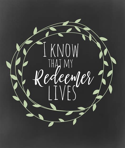 Mimi Lee Printables And More I Know That My Redeemer Lives Freebie 4
