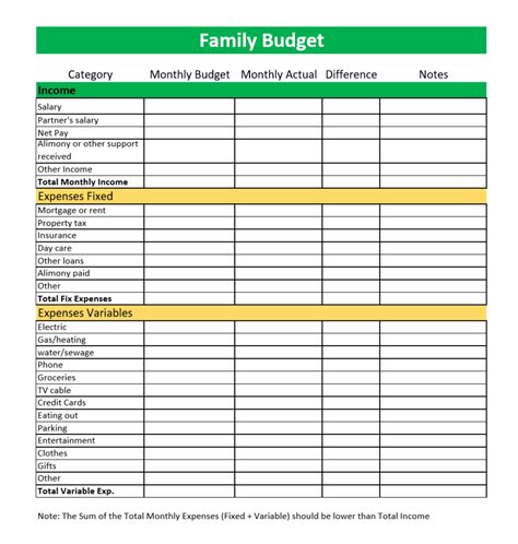 Personal Budget Workbook Kartpikol