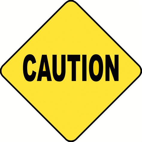 Caution Sign Template Clipart Best
