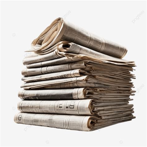 Stack Of Newspapers Isolated On White Background Stack Of Newspapers